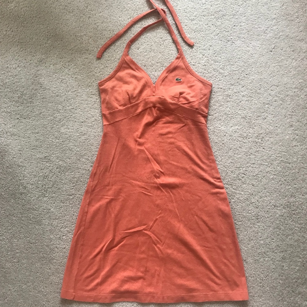 Lacoste orange halter dress!